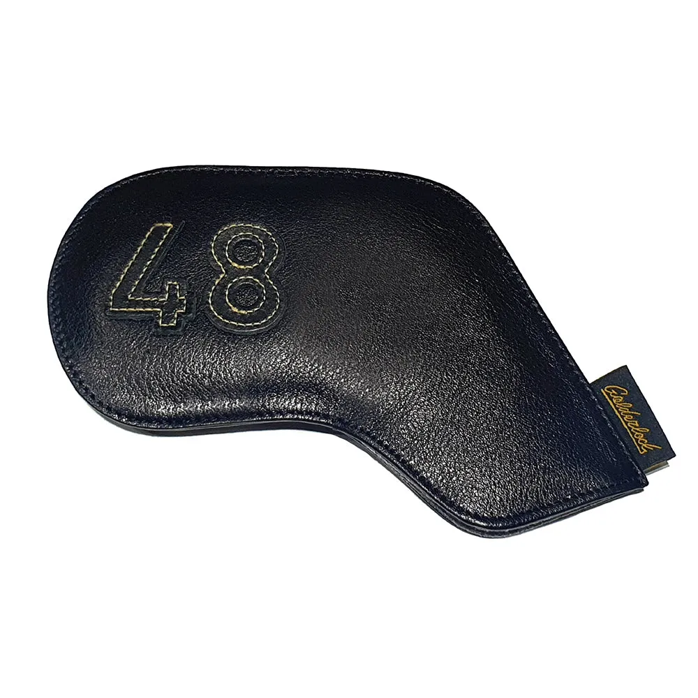 Genuine Leather Goldenlock Black Golf Head Iron Covers