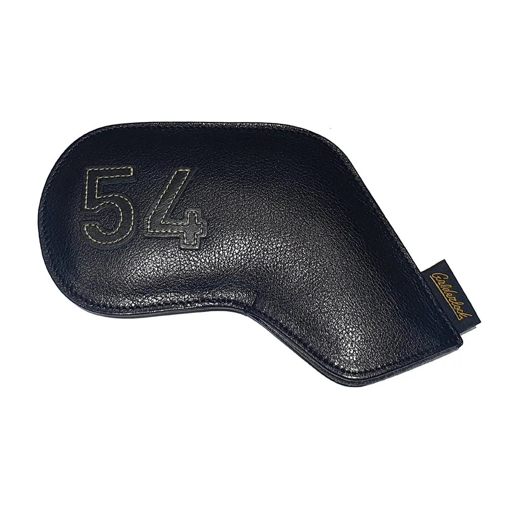 Genuine Leather Goldenlock Black Golf Head Iron Covers