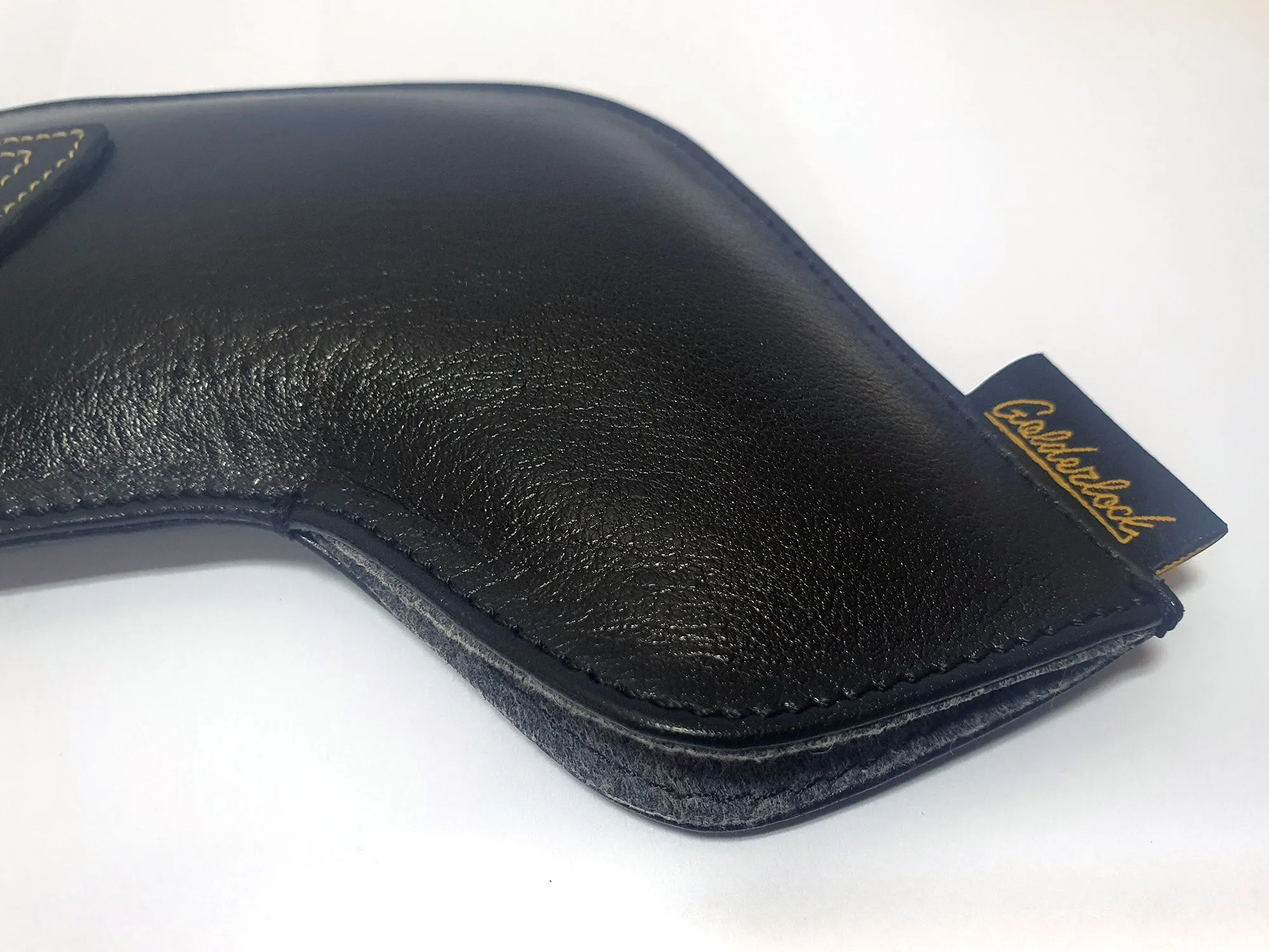 Genuine Leather Goldenlock Black Golf Head Iron Covers