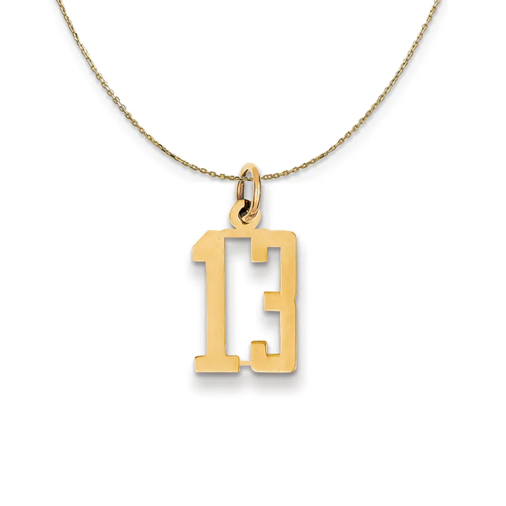 Yellow Gold Alumni Number 13 Necklace