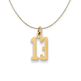 Yellow Gold Alumni Number 13 Necklace