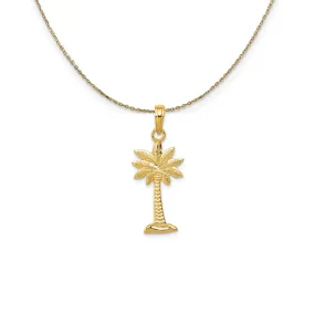 Yellow Gold Palmetto Tree Necklace