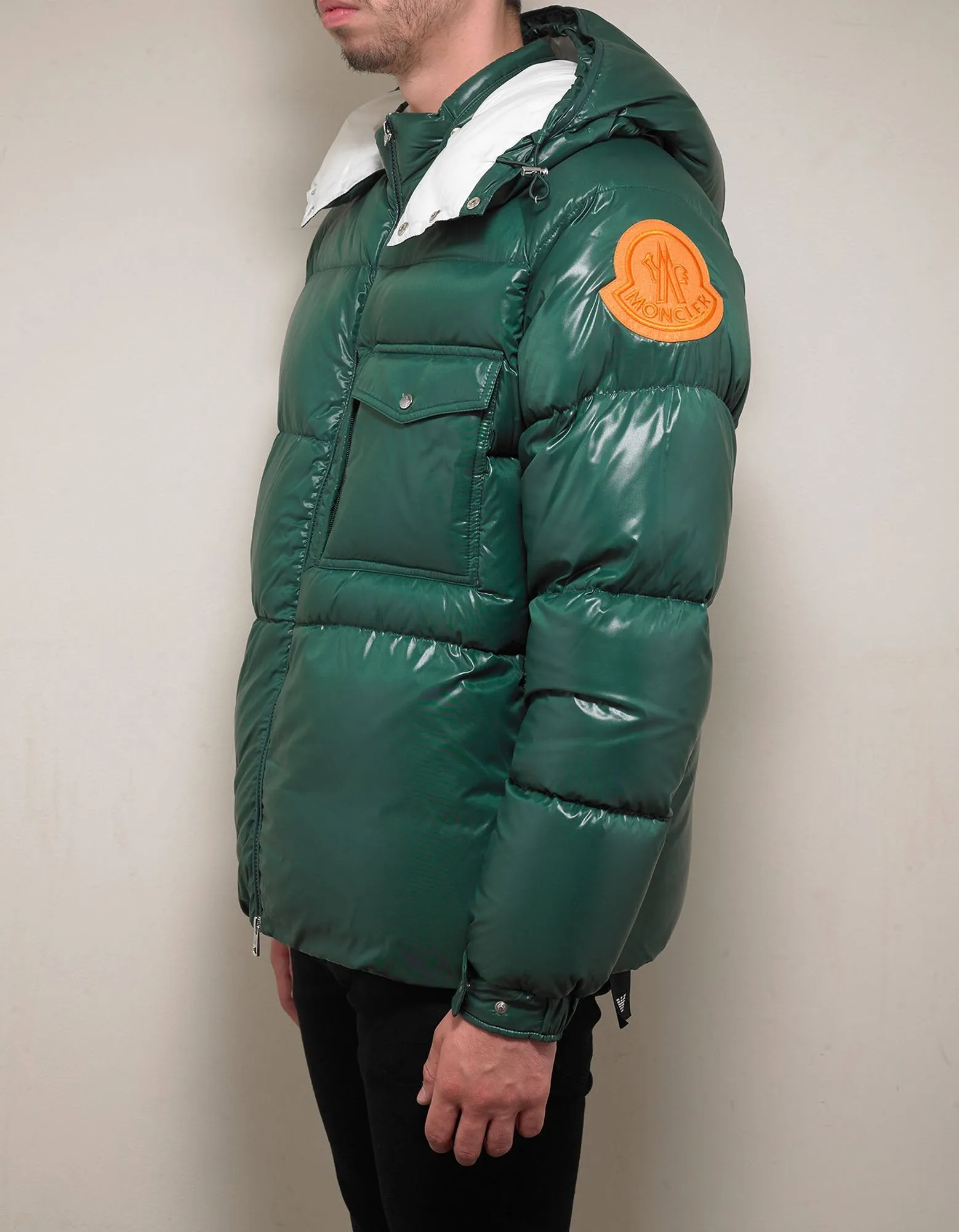 Green Nylon Down Jacket