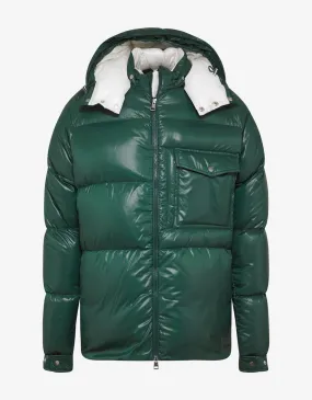 Green Nylon Down Jacket