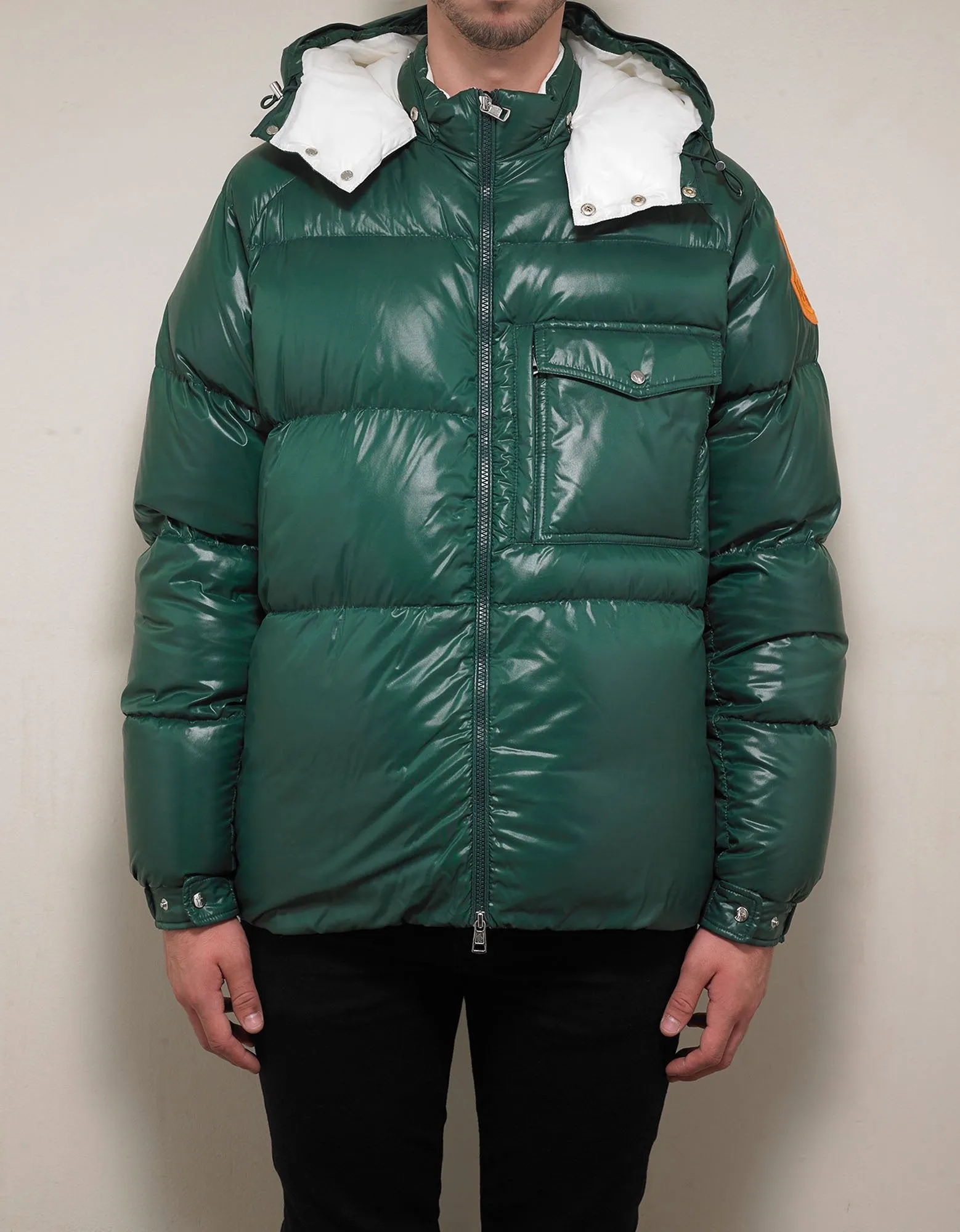 Green Nylon Down Jacket