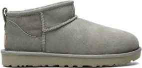 Grey Mini Shearling Boots by UGG Classic Ultra