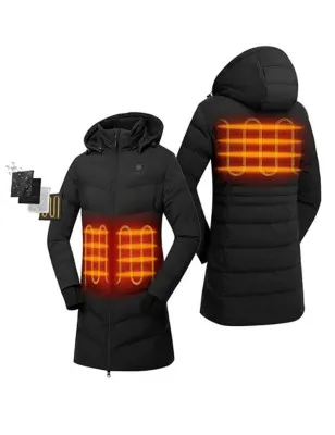 Heated Hooded Parka for Women