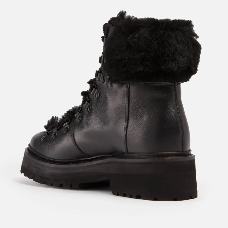 Shearling Leather Hiking Boots