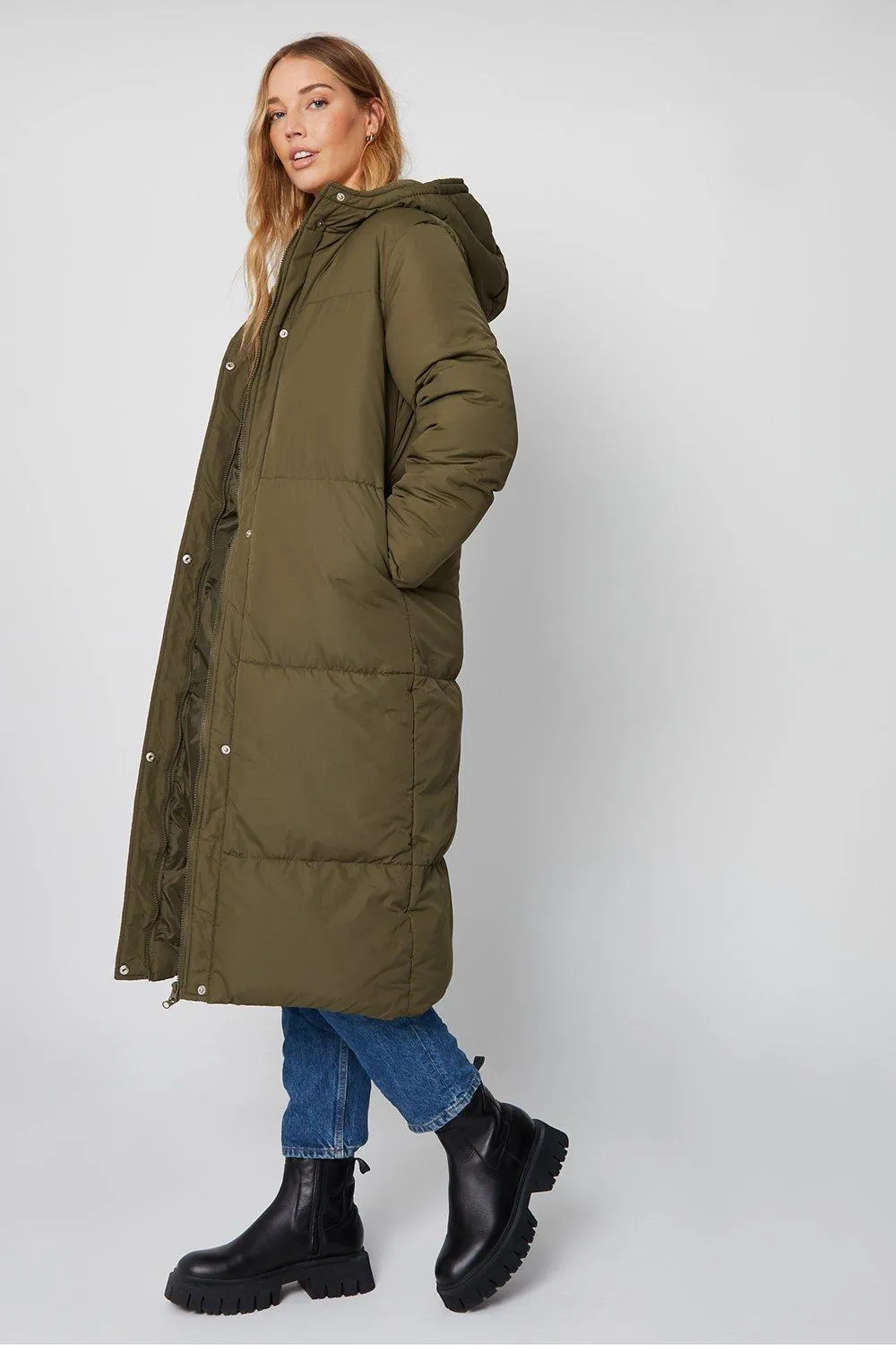 Curve Quilted Maxi Puffer Jacket