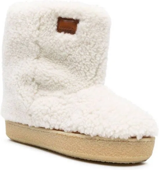 ISABEL MARANT White Shearling Boots