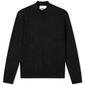 Jil Sander Black Cable Knit