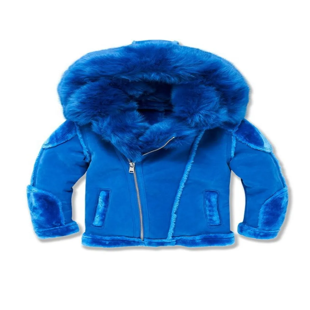 Jordan Craig Legacy Edition Moto Shearling Jacket Kids - Royal