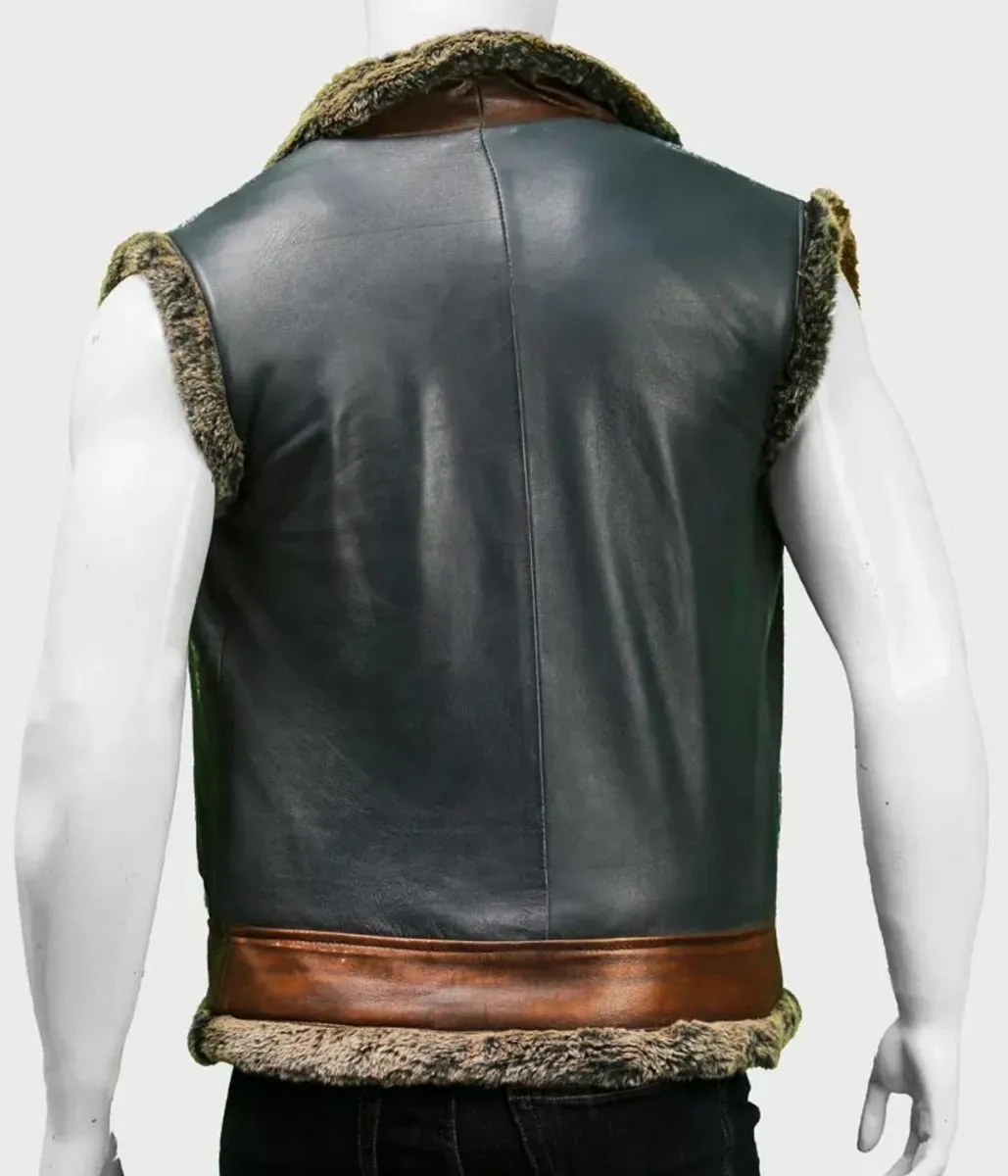 Dwayne Johnson Jumanji The Next Level Leather Waistcoat