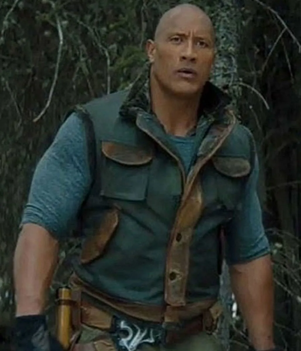 Dwayne Johnson Jumanji The Next Level Leather Waistcoat