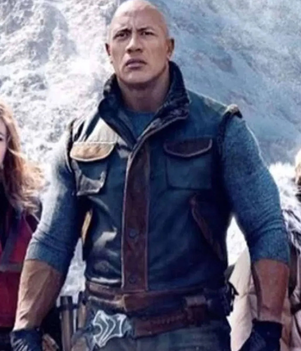 Dwayne Johnson Jumanji The Next Level Leather Waistcoat