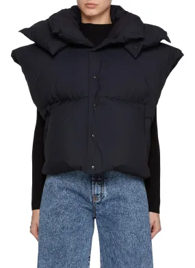 Angled Hem Puffer Gilet