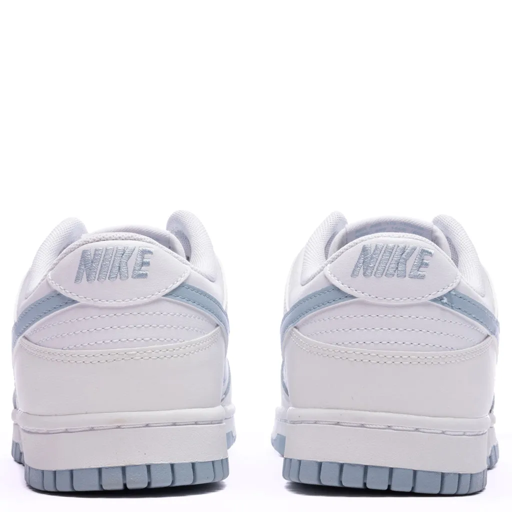 White/Light Armory Blue Dunk Low Retro Shoes