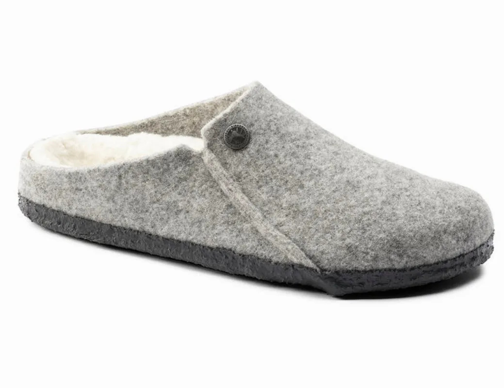 Birkenstock Zermatt Light Grey Wool Felt Rivet Winter Boots