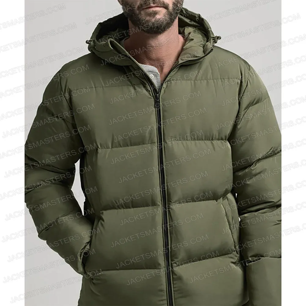 Chris Hemsworth Green Winter Hoodie