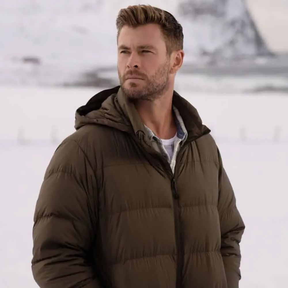 Chris Hemsworth Green Winter Hoodie