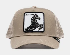 trucker mens hat khaki black