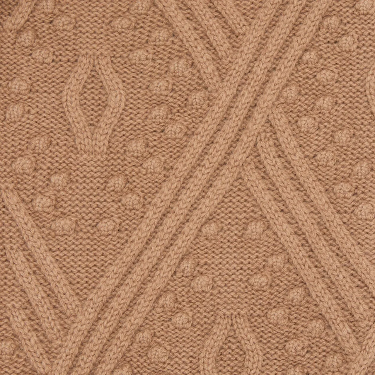 Max Mara Studio Demien Patterned Wool Scarf - Camel