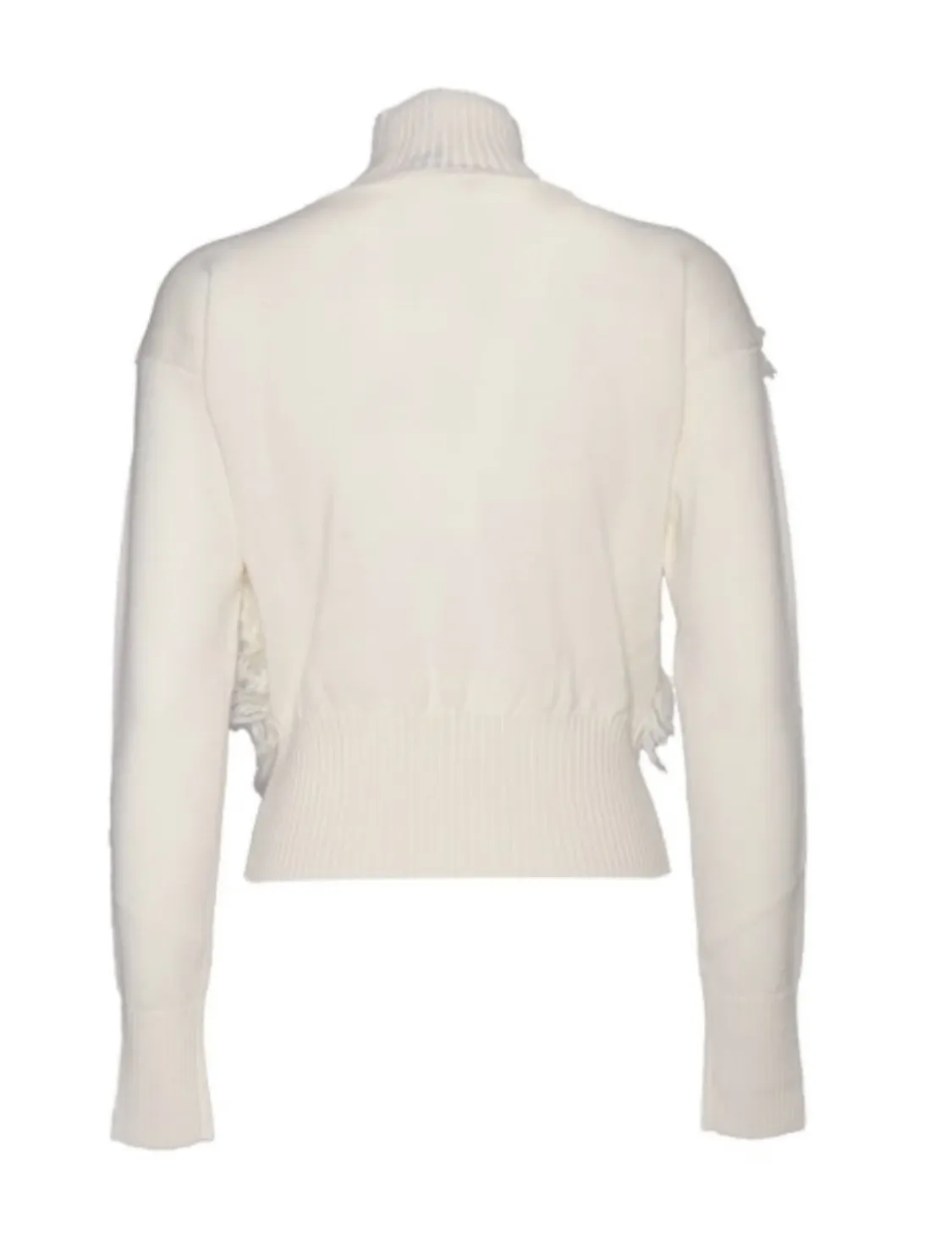 Max Mara Studio  |Wool Nylon Long Sleeves Plain High Neck V Neck Crew neck