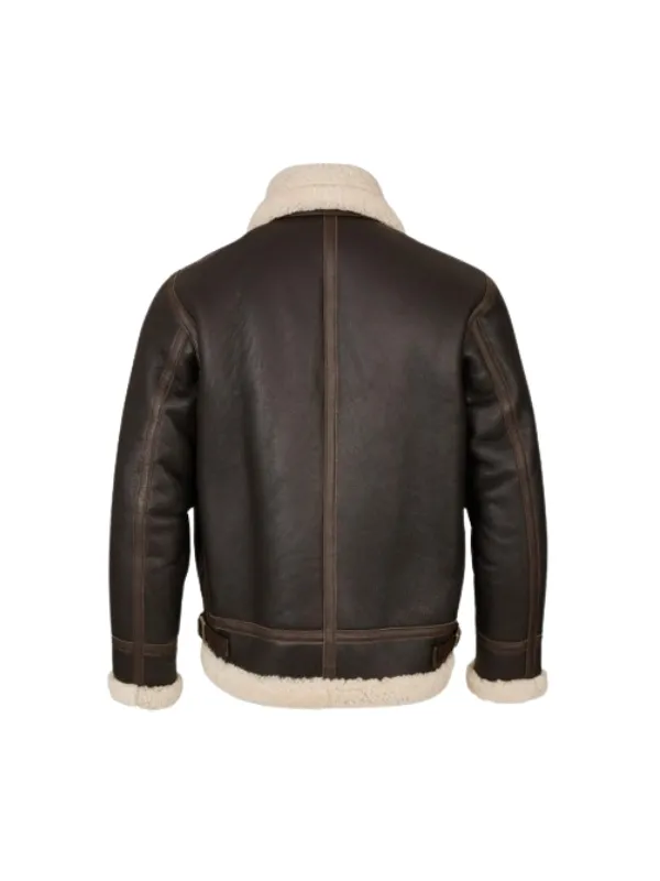 Classic Aviator Jacket with Shearling for Men