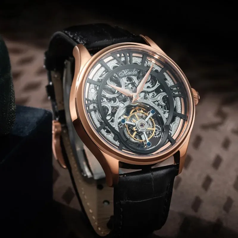 High-End Skeleton Flying Tourbillon Mechanical Watch