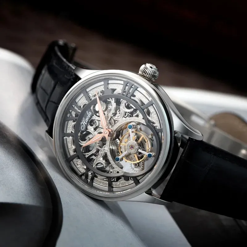 High-End Skeleton Flying Tourbillon Mechanical Watch