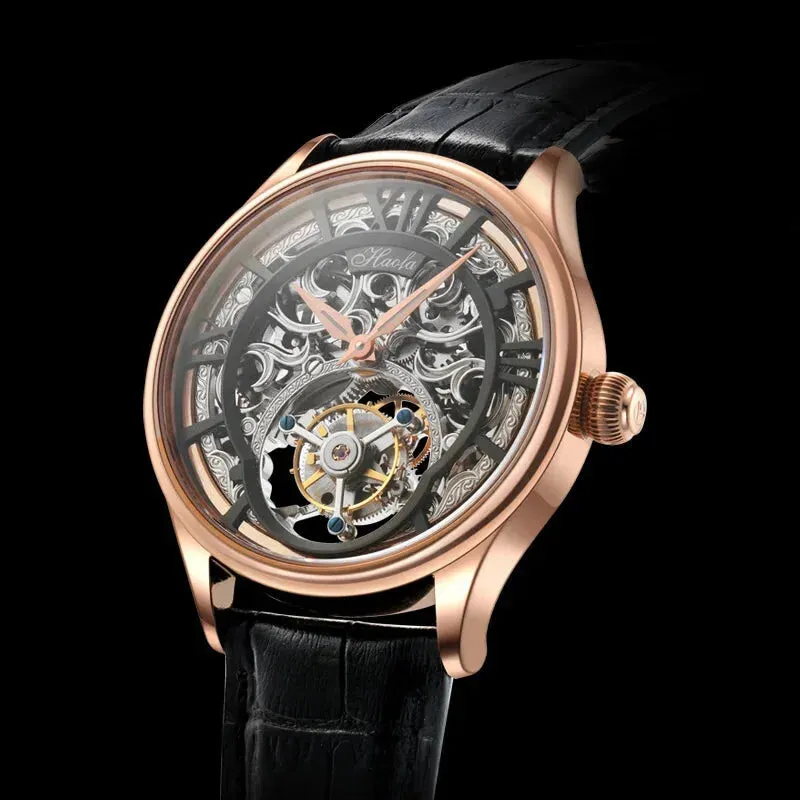 High-End Skeleton Flying Tourbillon Mechanical Watch