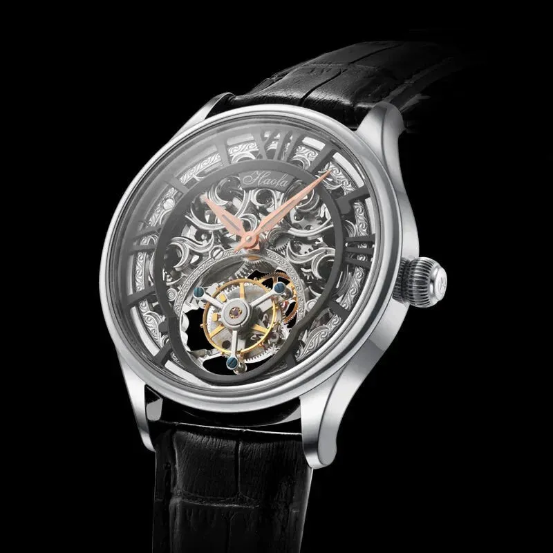 High-End Skeleton Flying Tourbillon Mechanical Watch