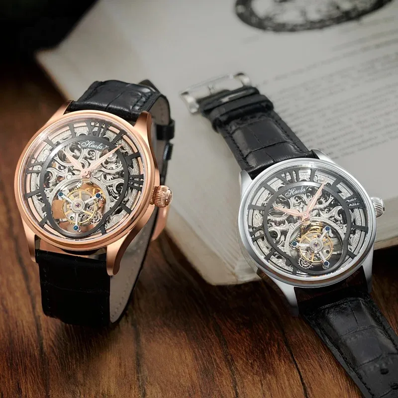 High-End Skeleton Flying Tourbillon Mechanical Watch