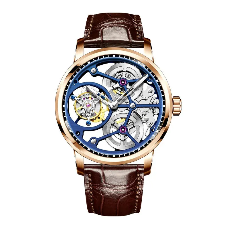 Luxury Skeleton Manual Tourbillon Business Watch