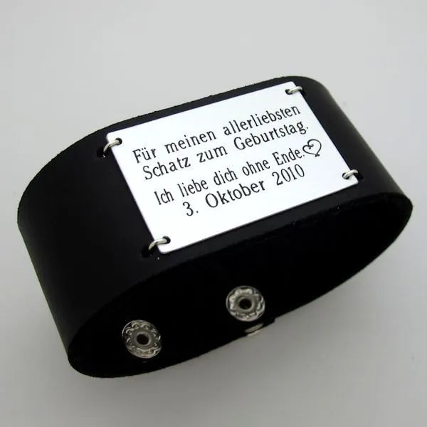 Quote Wide Cuff Men's Bracelet