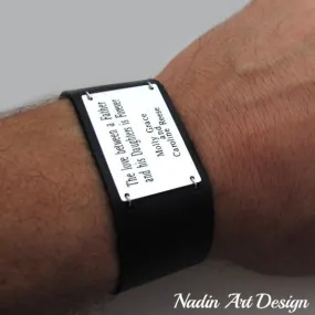 Quote Wide Cuff Men's Bracelet