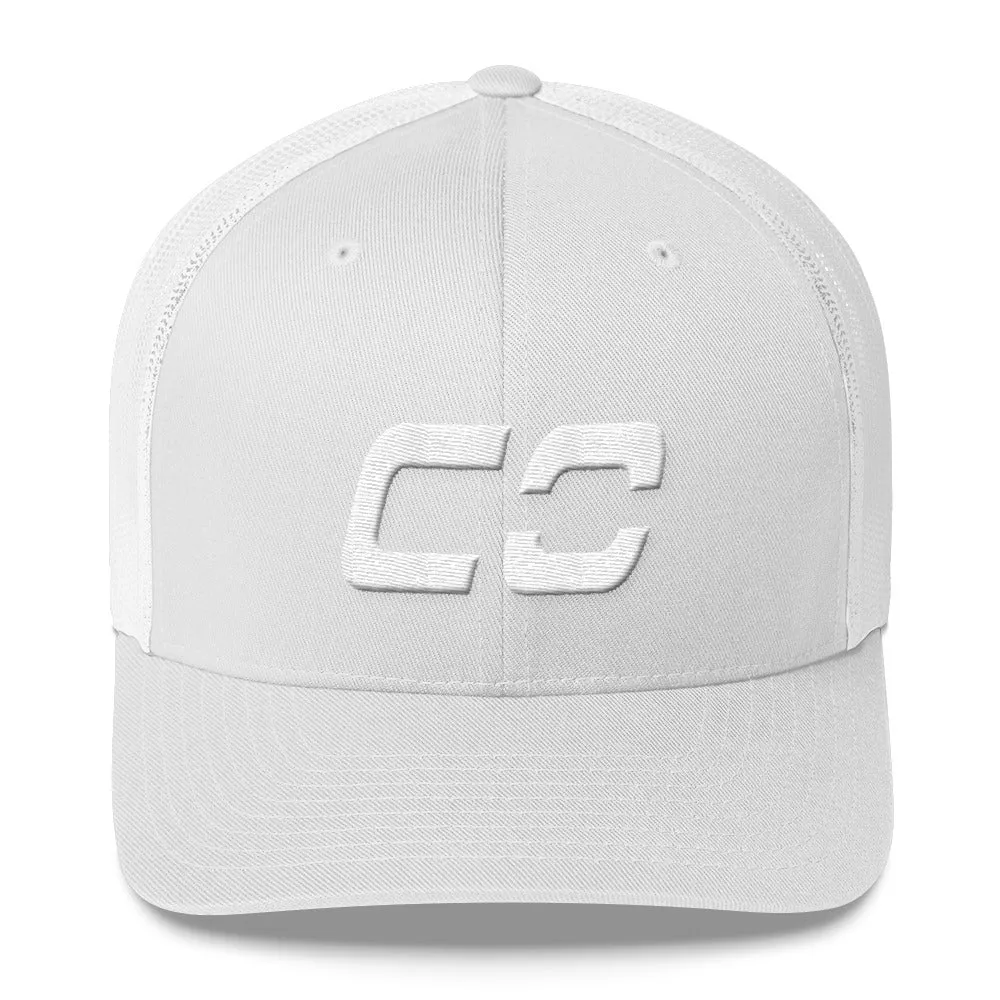 White Colorado Trucker Cap with Mesh Back and Various Color Choices