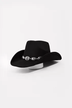 Metal Trim Cowboy Hat with Fame