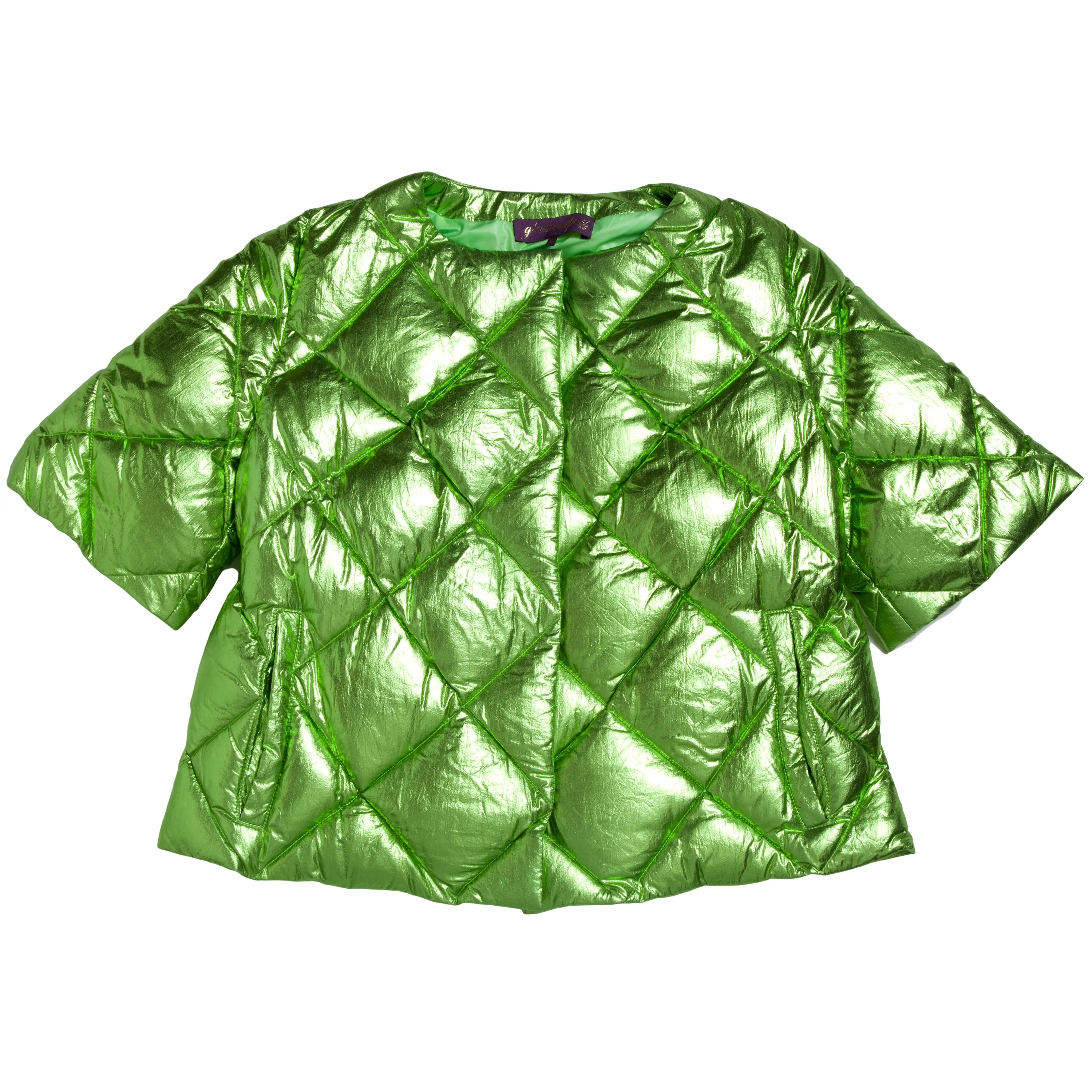 Metallic Green Bolero Puffer