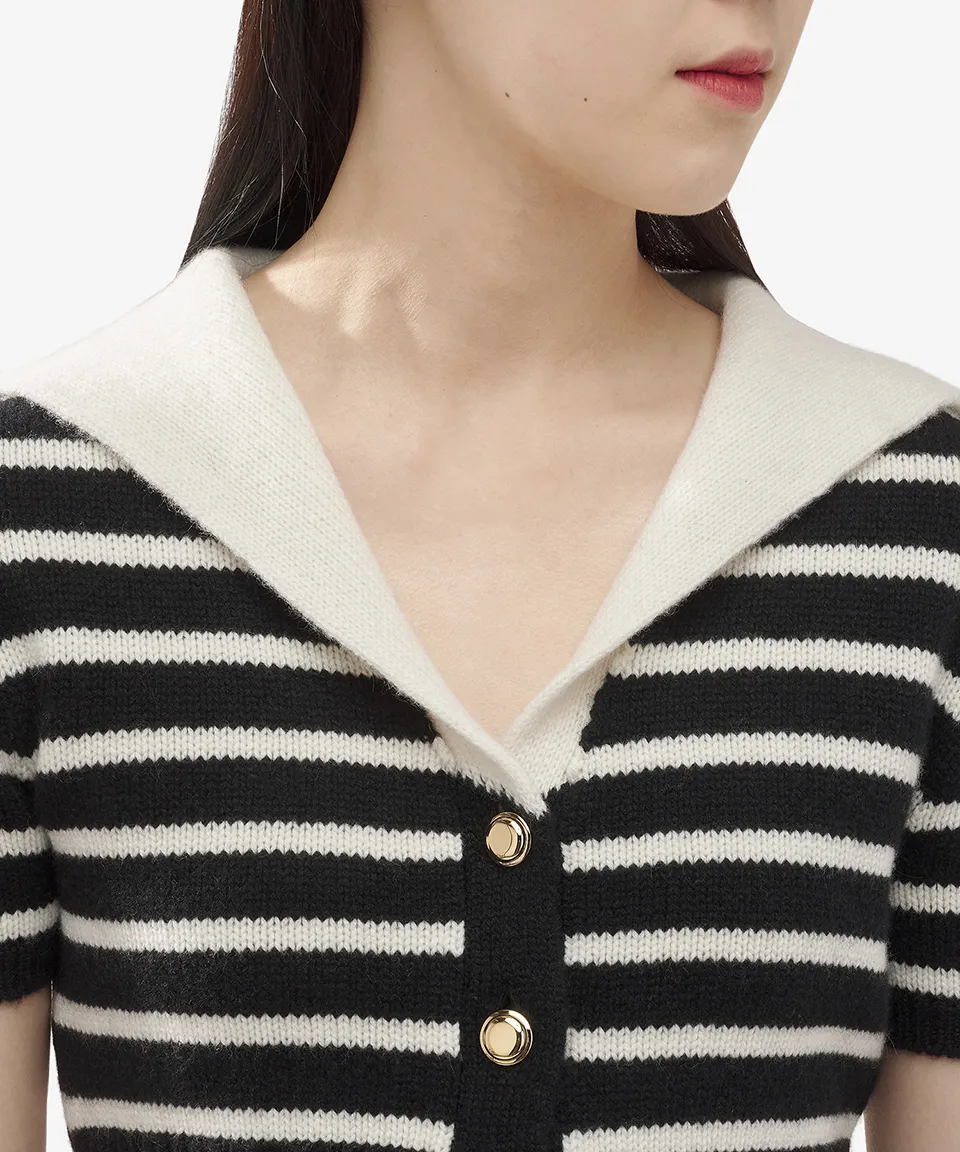 Striped Casual Street Style Short Sleeves Cardigans by MiuMiu