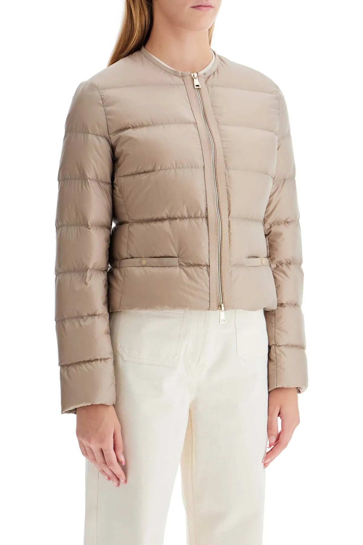 Moncler Grey Laurine Short Down Jacket