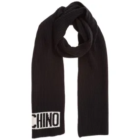 Moschino Black Wool Scarf