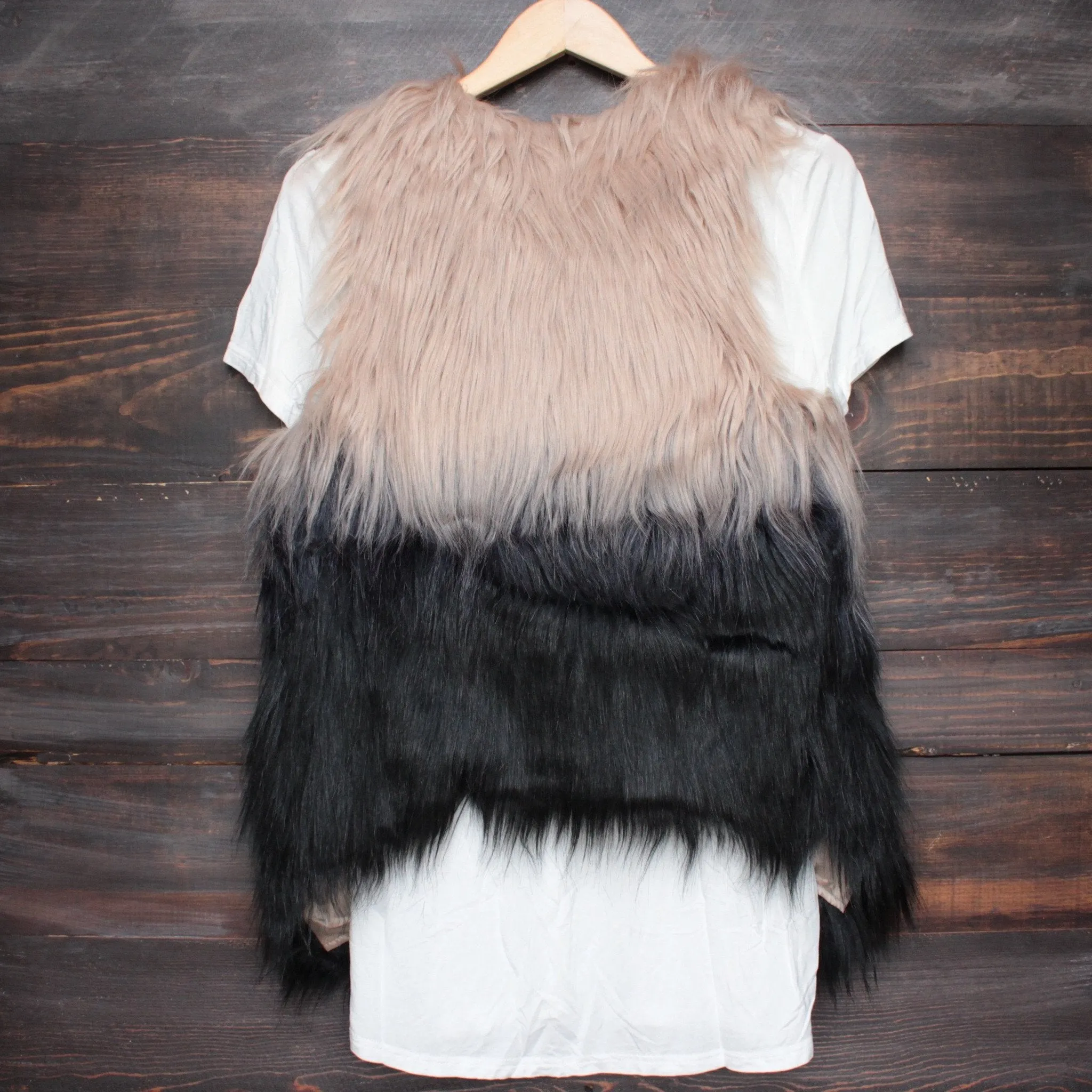 Nightlife Ombre Faux Fur Vest