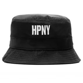 HPNY EMB Nylon Bucket Hat - Black/White