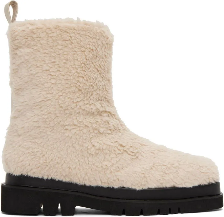 Off-White Faux-Shearling Alex Boots by Recto