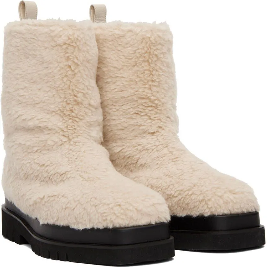 Off-White Faux-Shearling Alex Boots by Recto