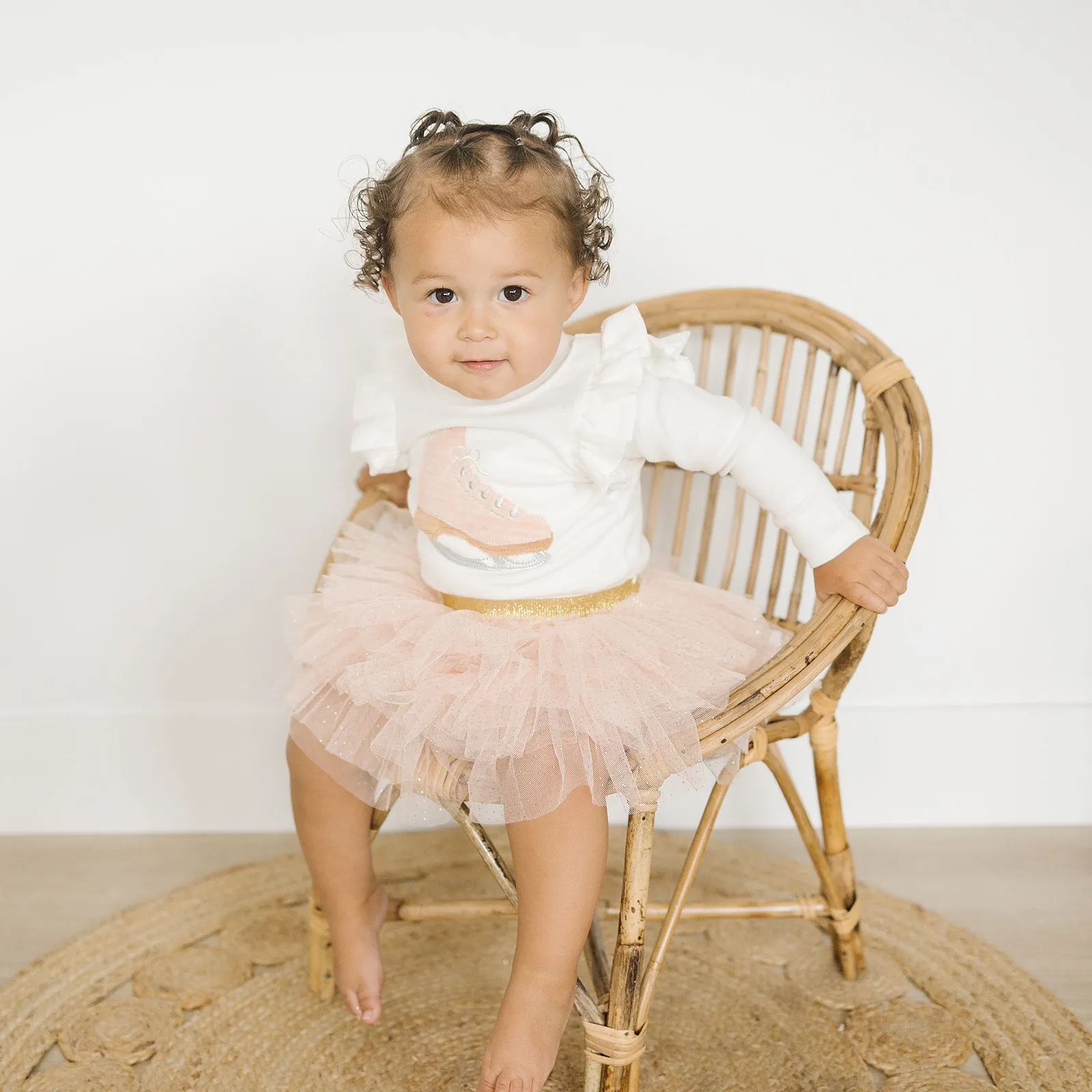 Vintage Pink Gold Band Layered Frill Tutu Skirt by oh baby!