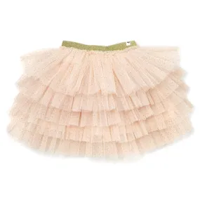 Vintage Pink Gold Band Layered Frill Tutu Skirt by oh baby!