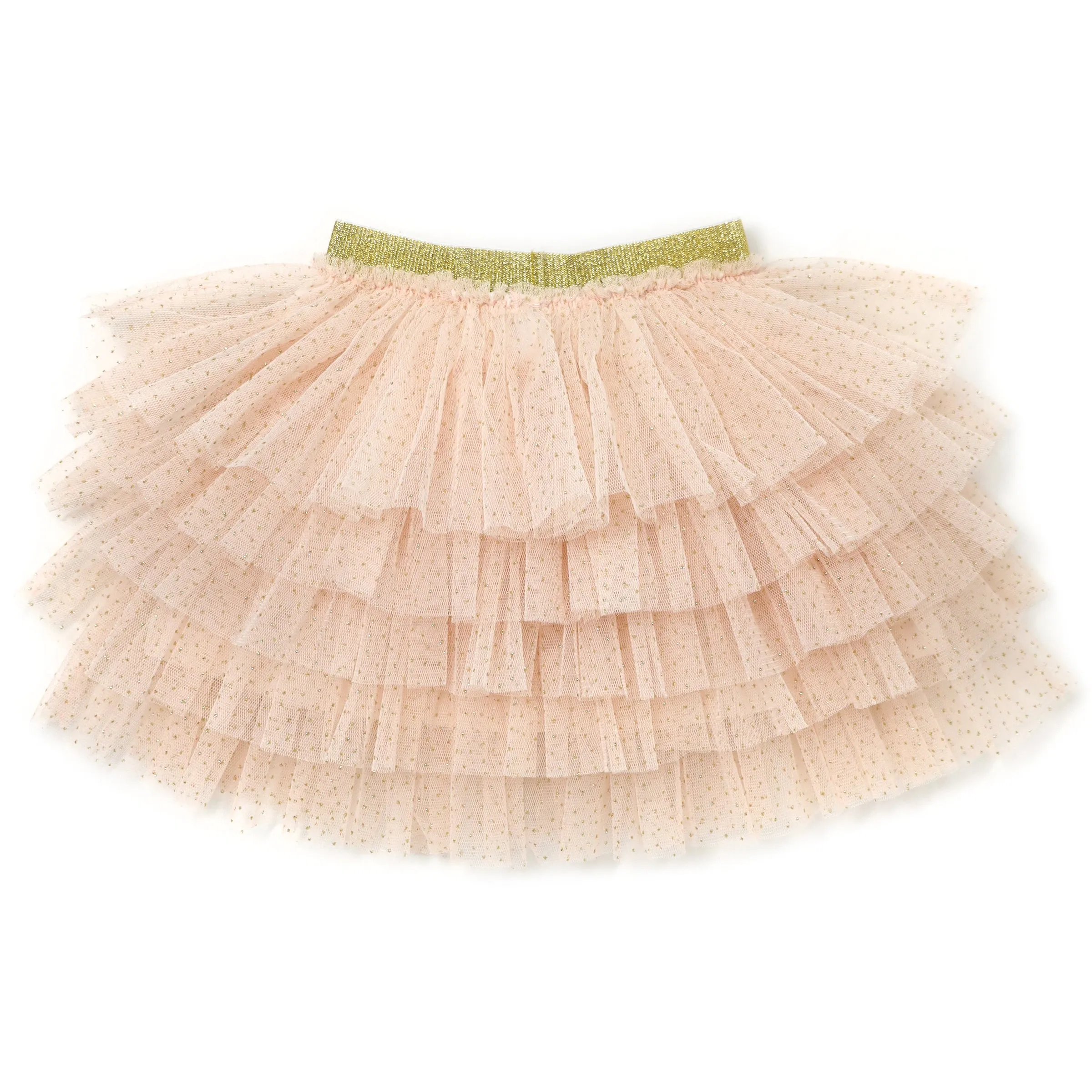 Vintage Pink Gold Band Layered Frill Tutu Skirt by oh baby!