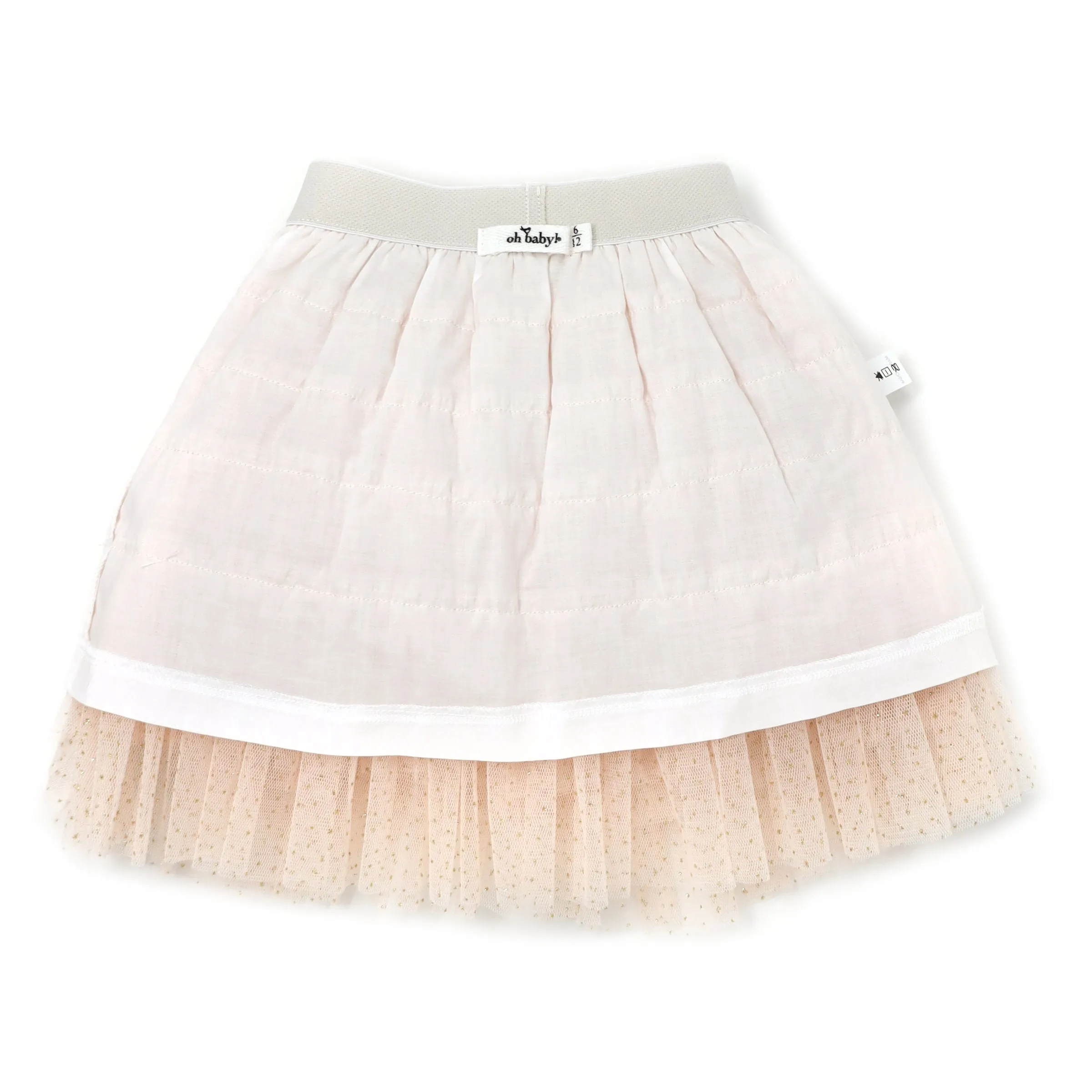 Vintage Pink Gold Band Layered Frill Tutu Skirt by oh baby!